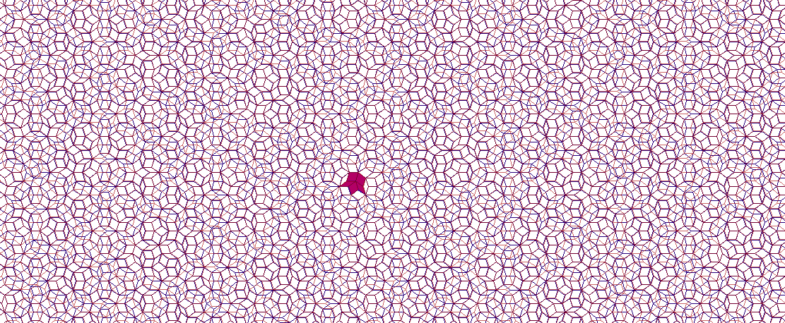 Zwei übereinandergelegte Penrose-Muster